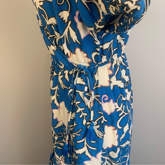 Knox Rose Floral Tiered Short Sleeve Wrap Midi Dress - Picture 16 of 16